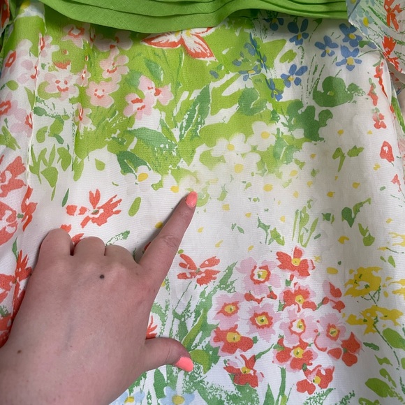 Vintage 1970s Spring Floral Maxi Dress Sundress - Picture 7 of 12